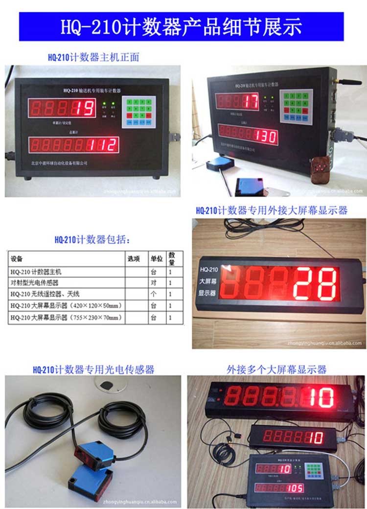 移动式装车机计数器HQ-210智能红外线计数器